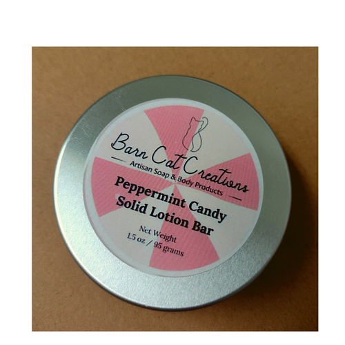 Peppermint Candy Solid Lotion Bar
